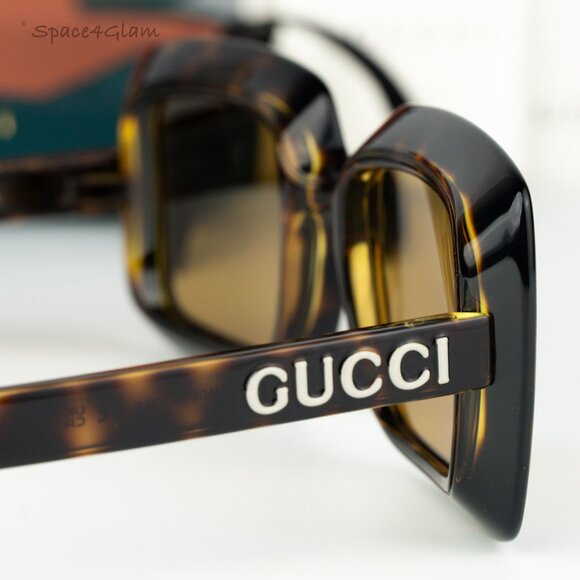 BRAND NEW Gucci GG1718S 002 Havana Brown Women Square Sunglasses GG 1718S - Picture 5 of 8